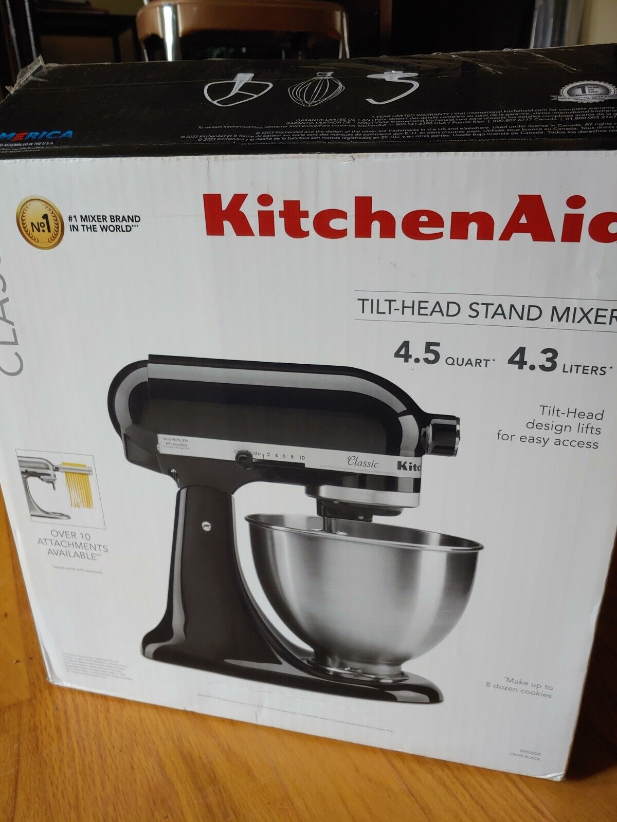 New! KitchenAid 4.5 Quart Classic Tilt-Head Stand Mixer Onyx Black