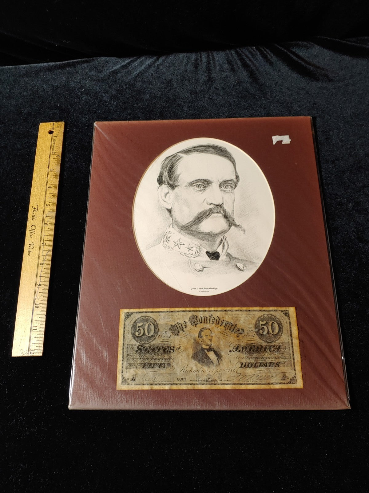 Civil War Photo Currency Reproduction 14x11 Matted Sealed
