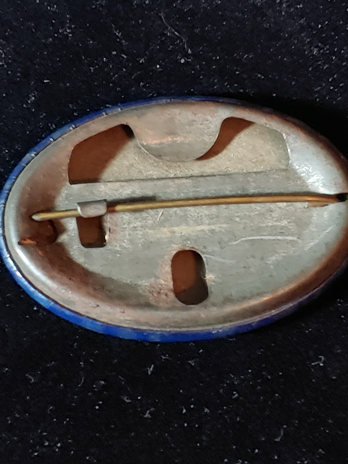 RARE! Oval 1941 Tennessee Hunting Fishing Tag Button License Blue
