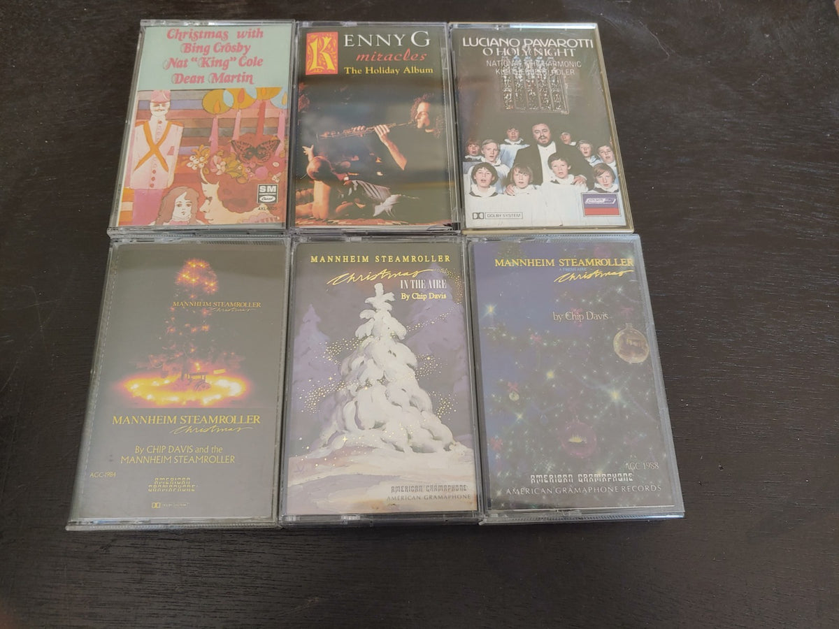 Vintage Christmas Collection Mannheim Steamroller Bing Crosby Cassette Tapes