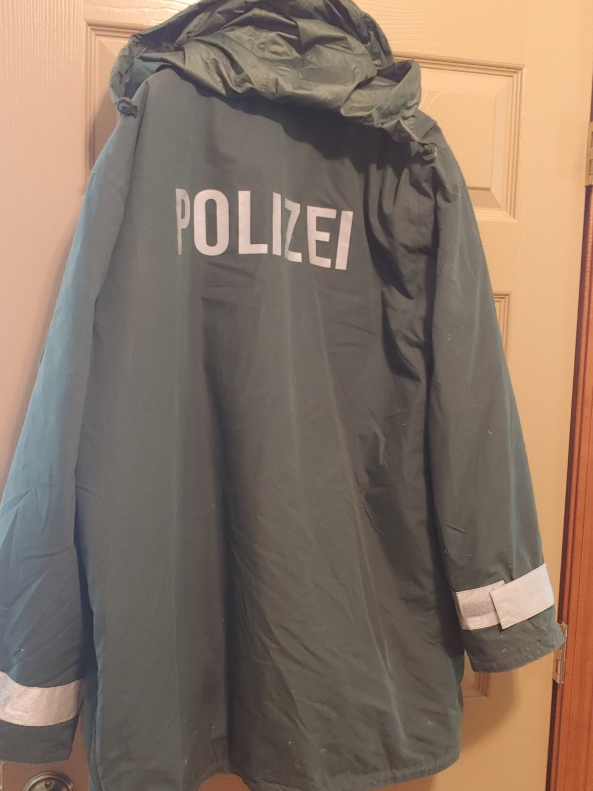 Vintage German Police Jacket Olive European Size 54 (US 44 XL) Hooded w/Liner