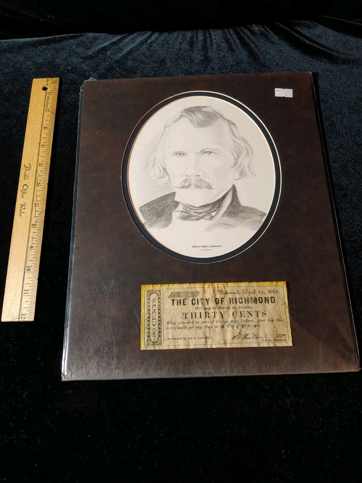 Civil War Photo Currency Reproduction 14x11 Matted Sealed