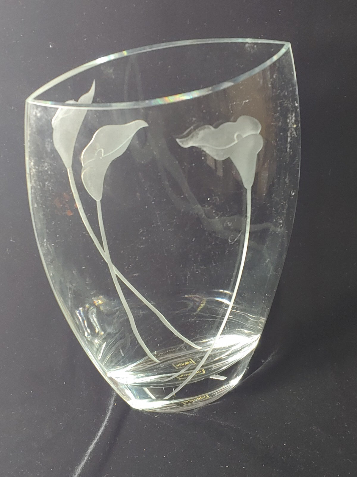 RARE! Vintage Calla Lily by MIKASA 12" Elipse Vase Pattern Made In Poland