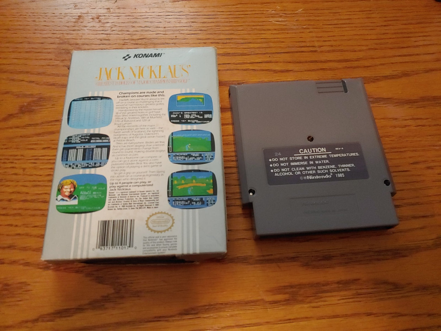 Jack Nicklaus NES 1985 Video Game Cartridge w/Original Box Great Condition