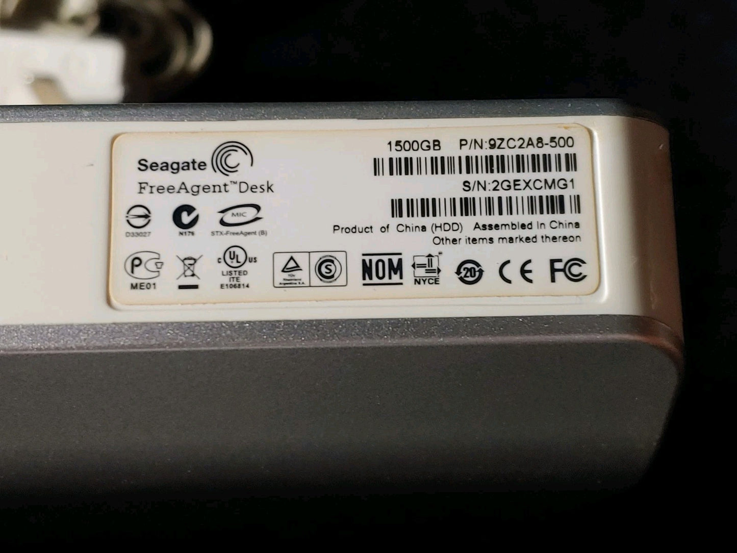 REDUCED! Seagate FreeAgent Desk 1500GB 1.5TB 9ZC2A8-500 External Hard Drive