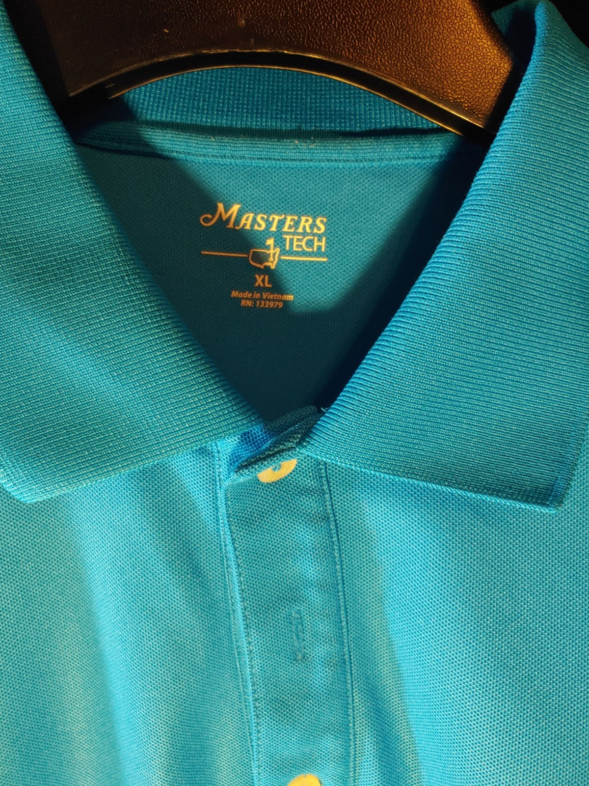 Augusta Masters Tech Beautiful Blue XL Short Sleeve Polo Peter Millar