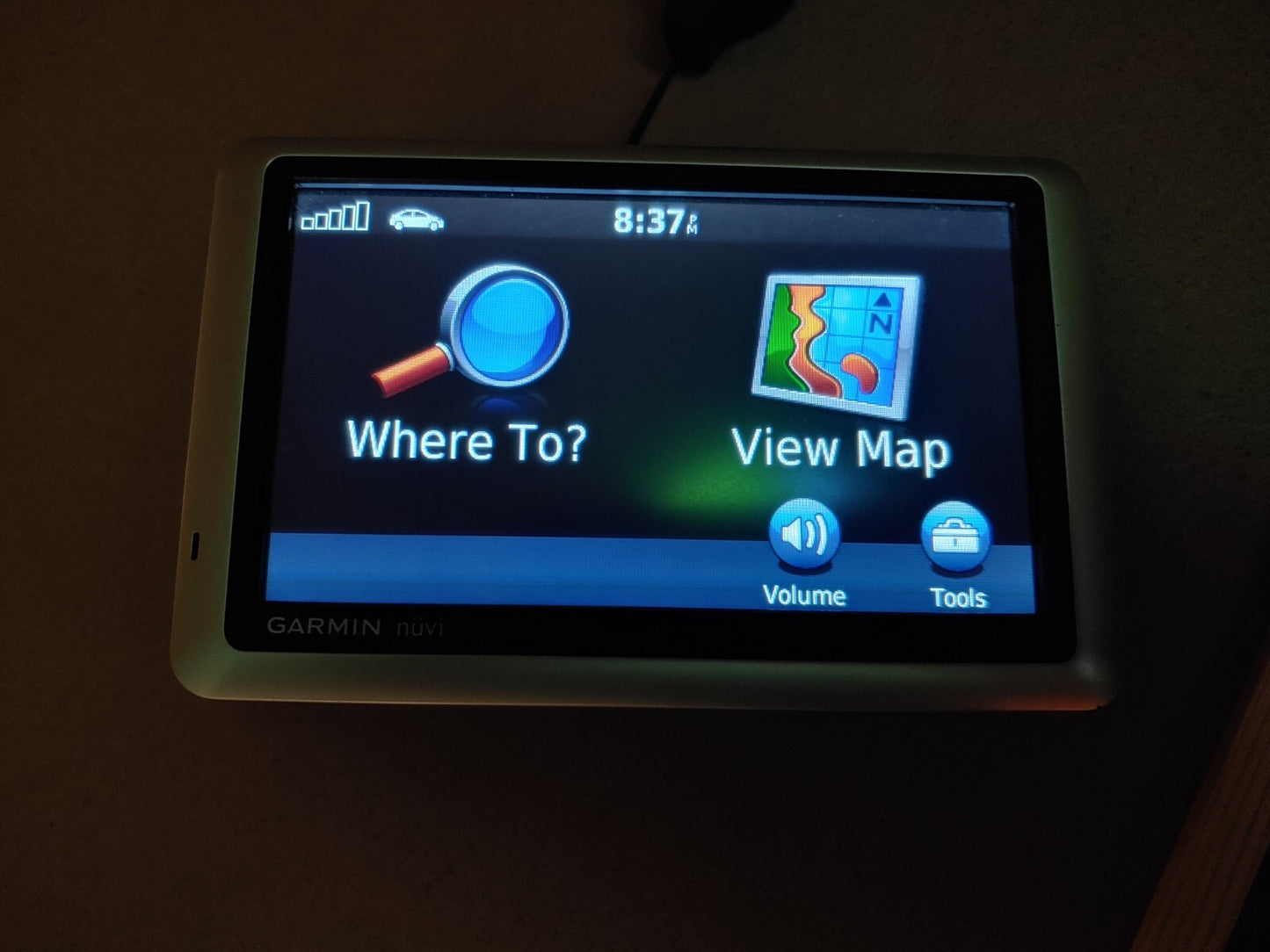 Garmin Nuvi 1450 GPS Head Unit Powers Up w/16gb card
