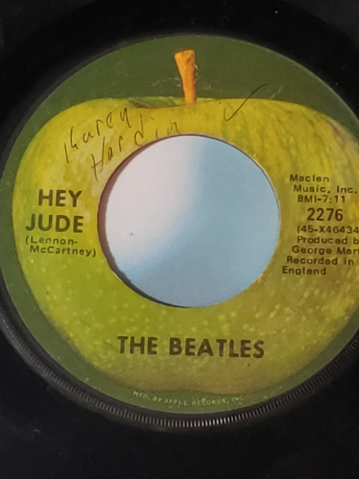 FRAMED THE BEATLES 7" 45 RPM Hey Jude Apple Records