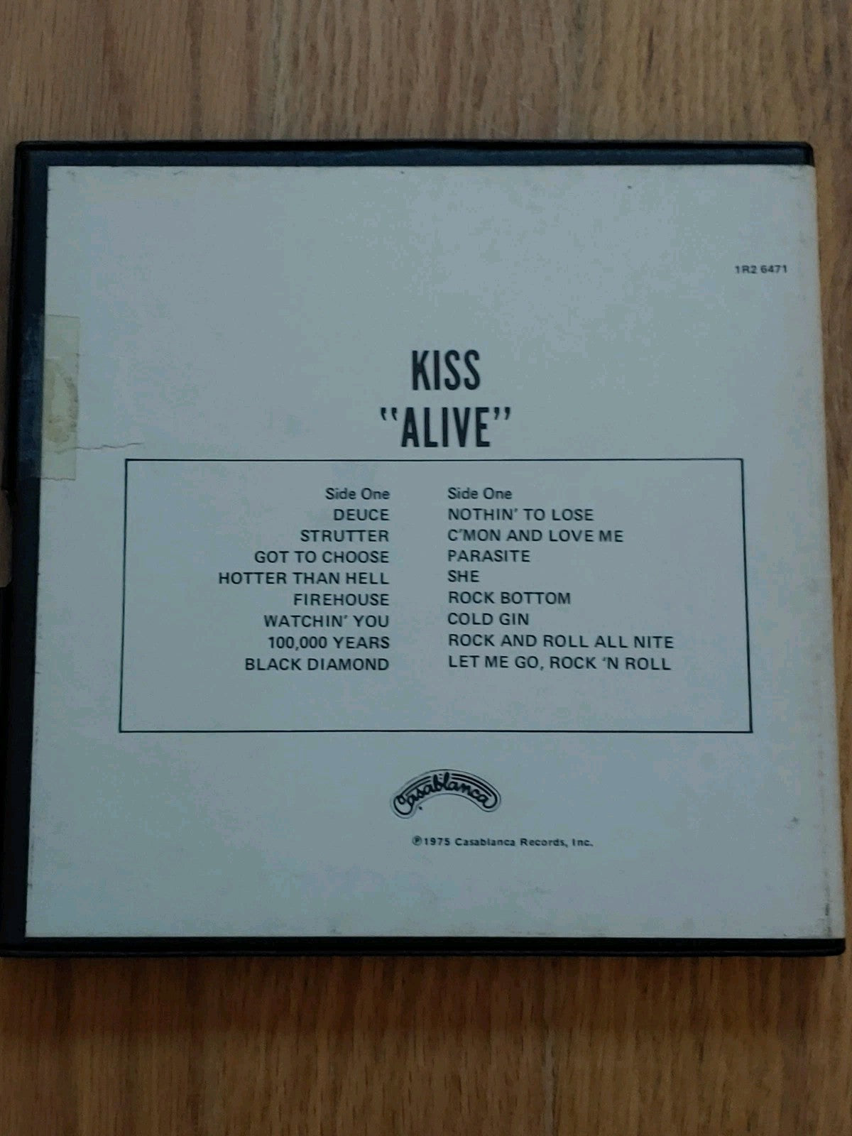 KISS ALIVE 1975 Reel to Reel Tape 4 Track 3 3/4 IPS Casablanca EXTREMELY RARE!