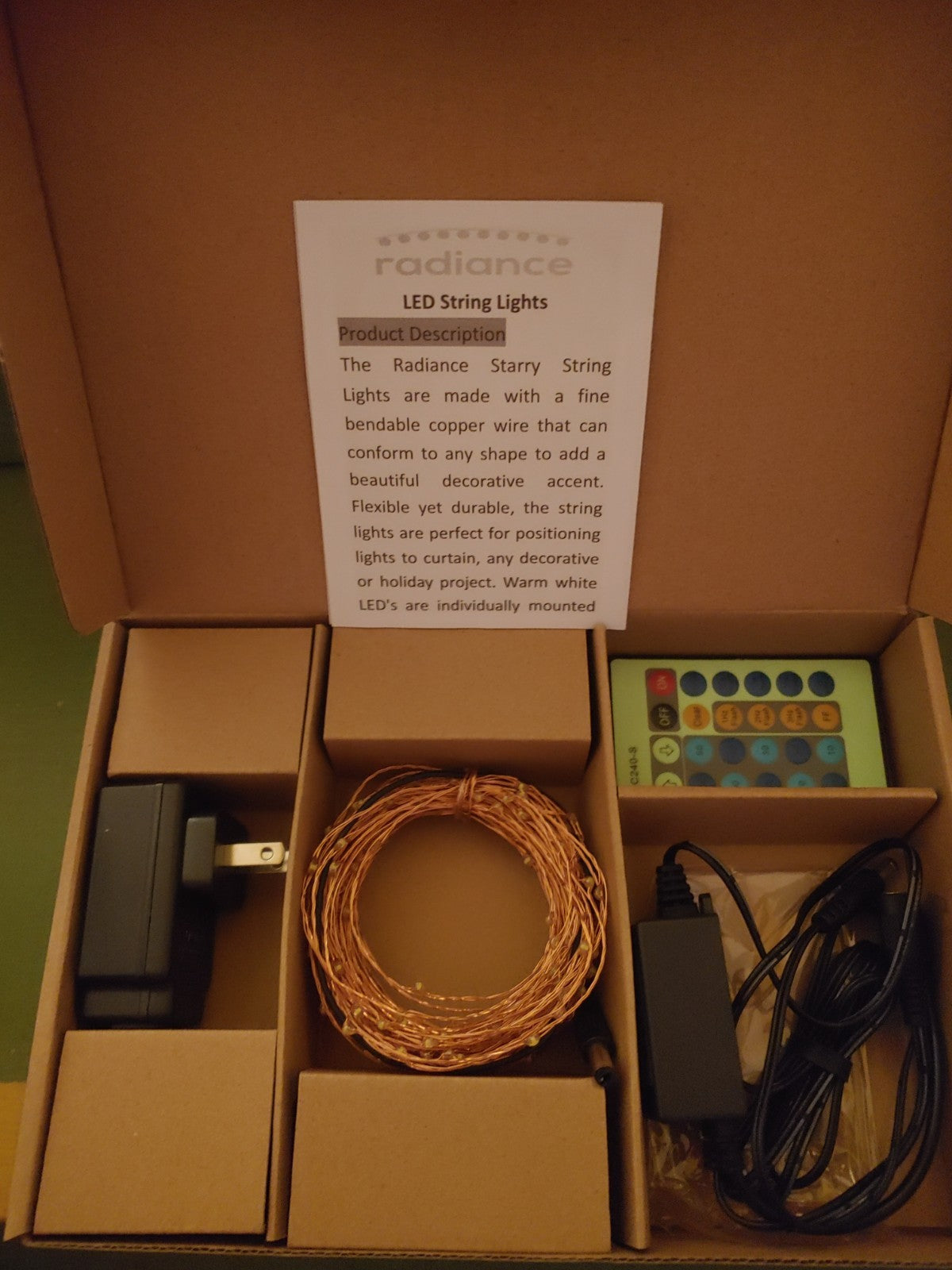 CLEARANCE! 240-LED Copper Wire Lights 40ft String Dimmable W/ Remote
