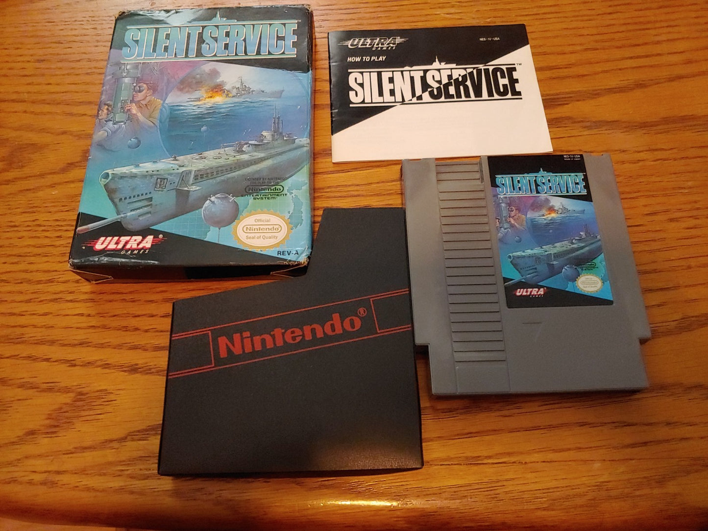 Silent Service NES 1985 Video Game Cartridge w/Original Box Great Condition