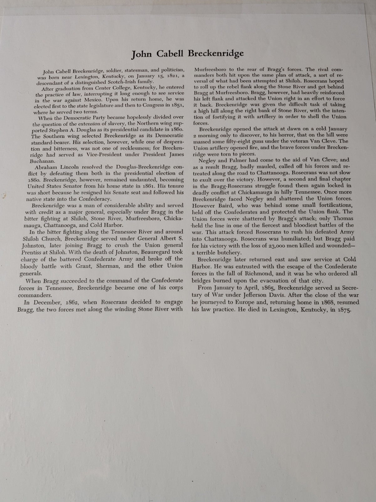 Civil War Photo Currency Reproduction 14x11 Matted Sealed