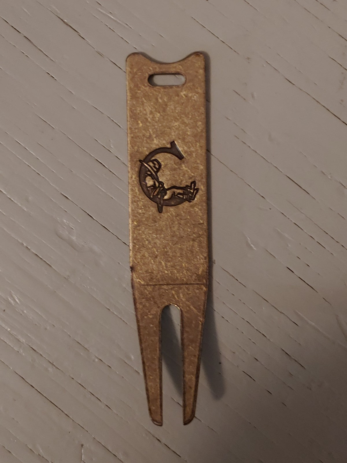 Pinehurst Vintage Cradle Golf Course Bent Metal Divot Tool