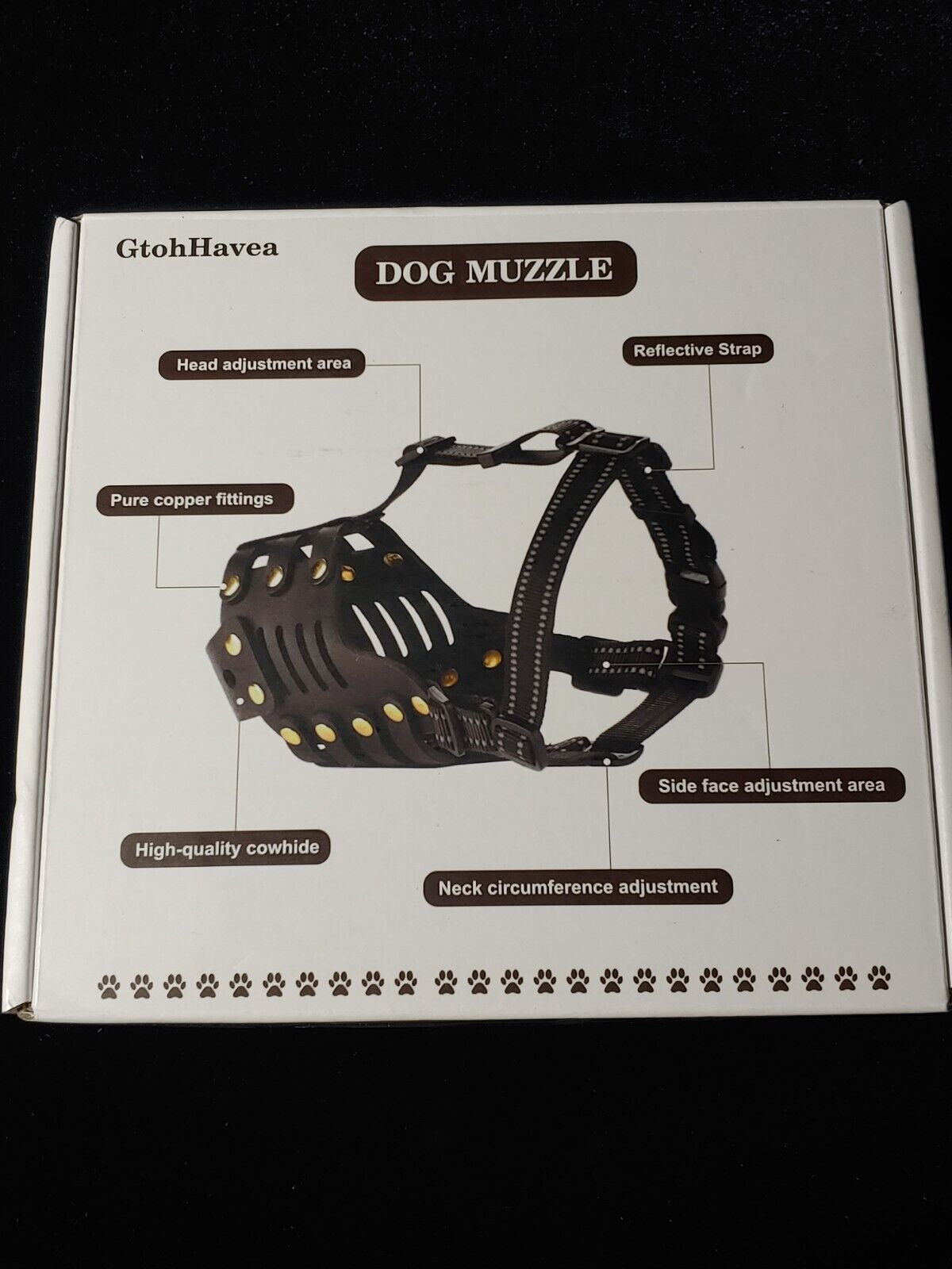 Dog Muzzle,Anti-Escape Leather Basket Muzzle for Medium and Large Dogs