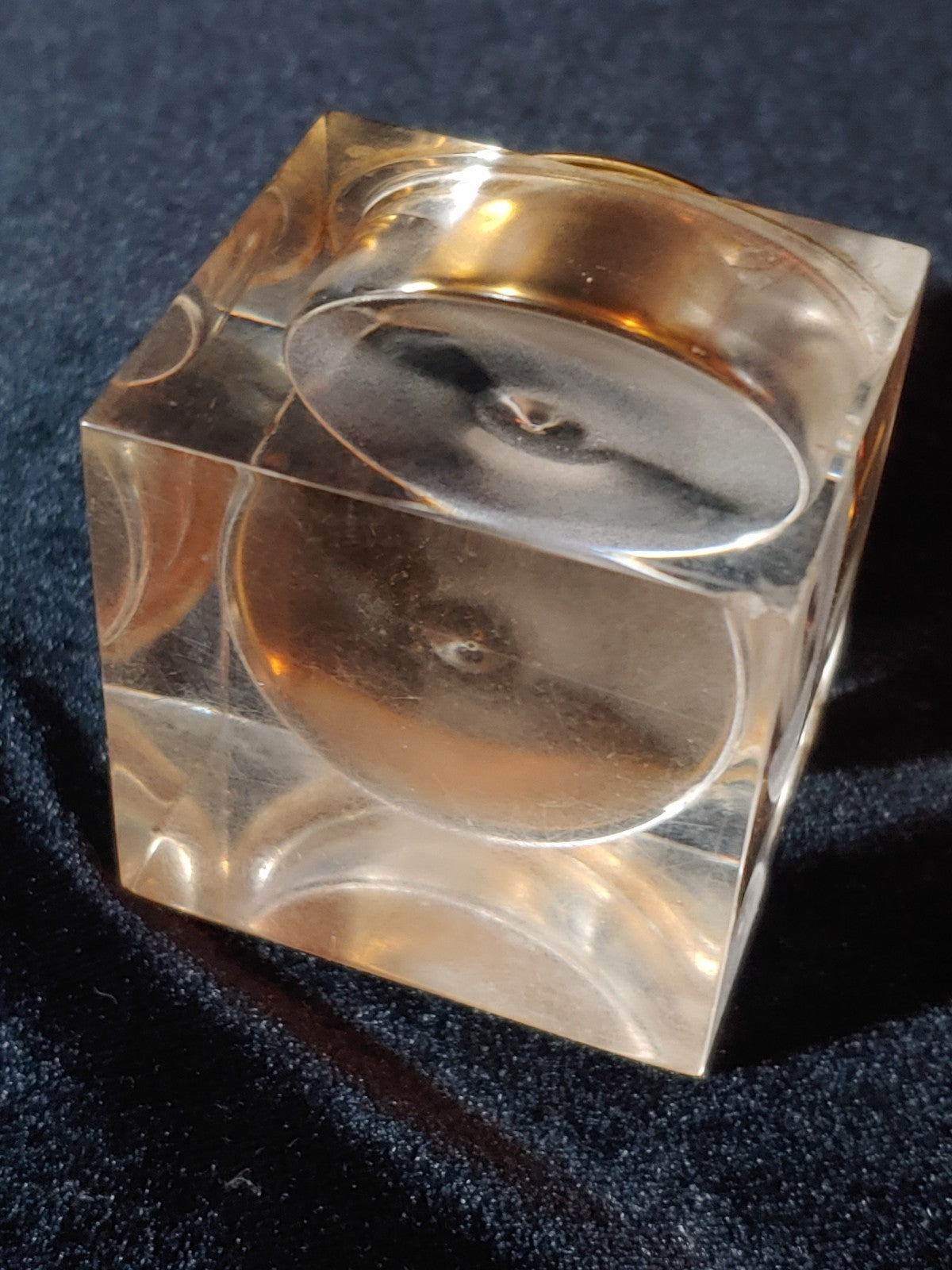 Vintage Table Lighter in Lucite Base