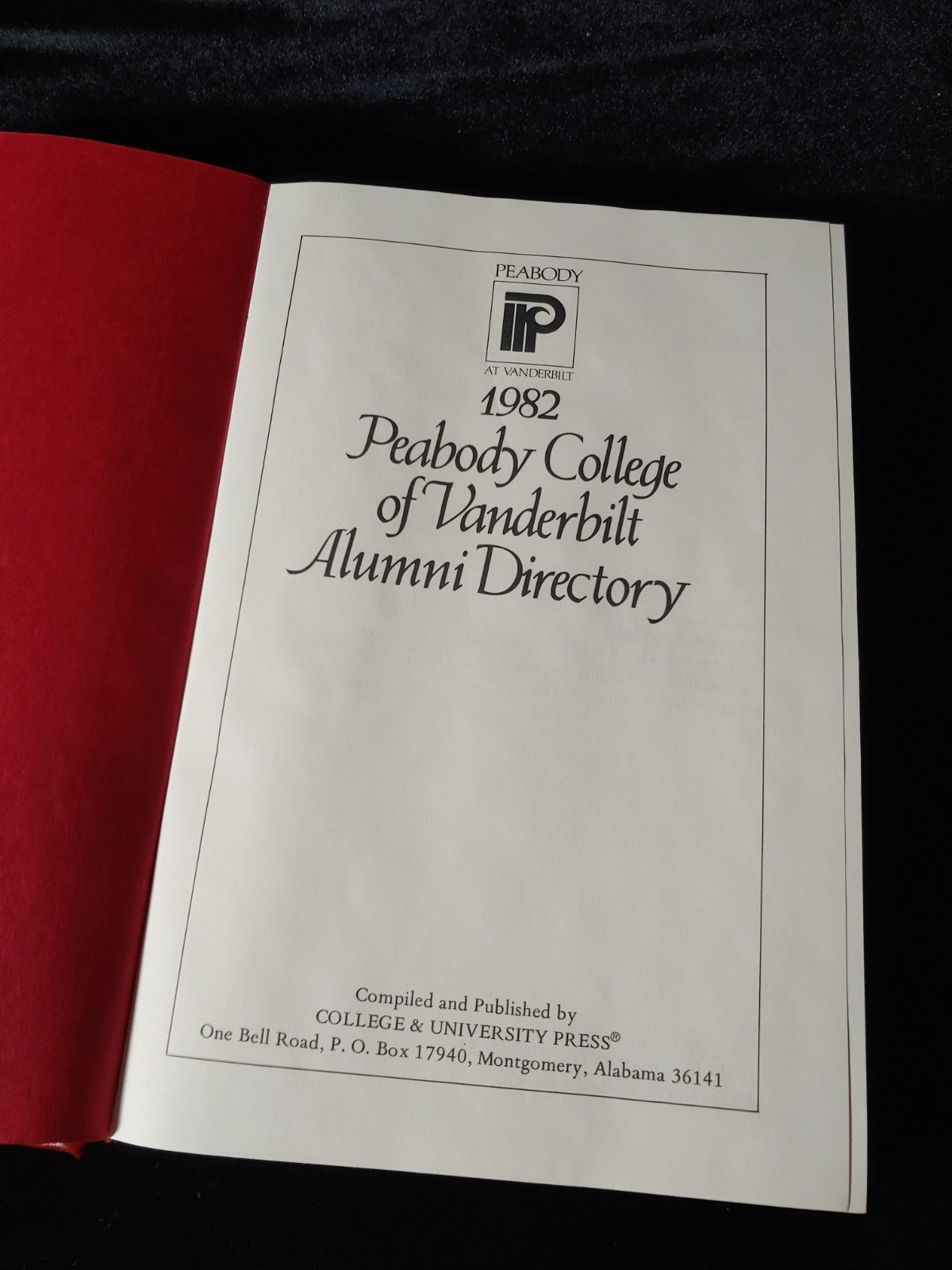 Peabody College at Vanderbilt 1982 Alumni Directory Ex Condition