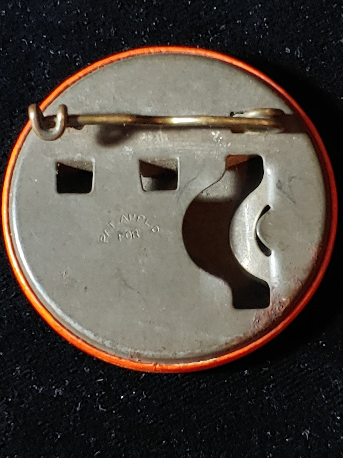 1935-36 Tennessee Hunting Fishing Tag Button License RARE Orange Only Year