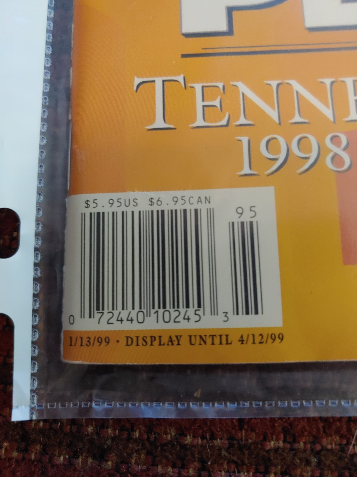 Sports Illustrated 1998 Tennessee National Champions Great Condition
