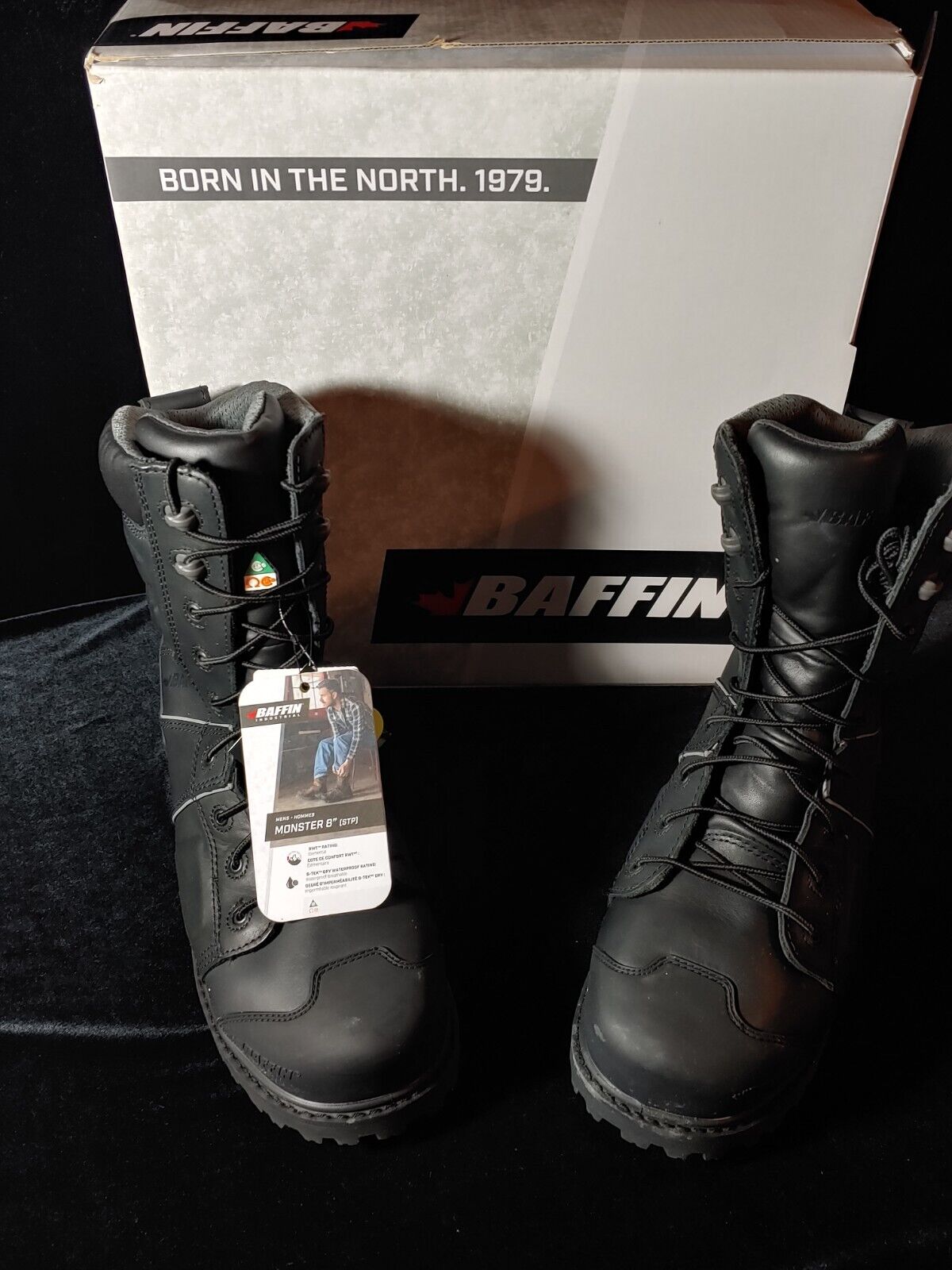 Baffin Monster STP Waterproof Size 10 Mens Black, Brown Boots MNST-MP01