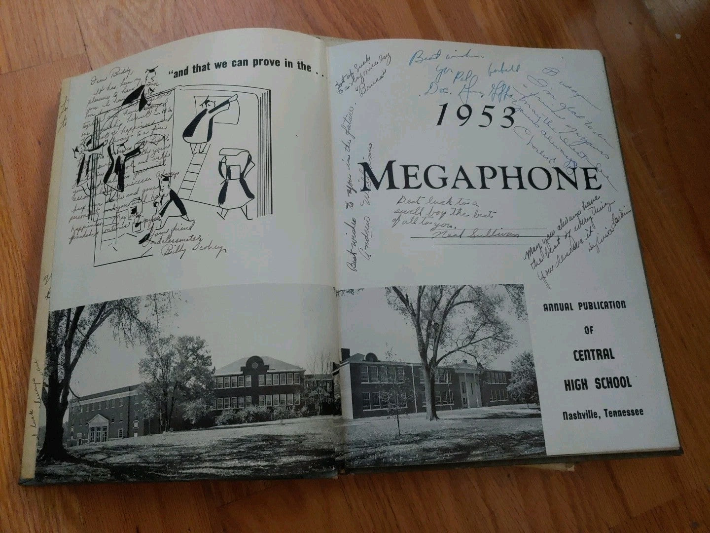 Vintage 1953 Central High School Megaphone Nashville TN Yearbook Annual
