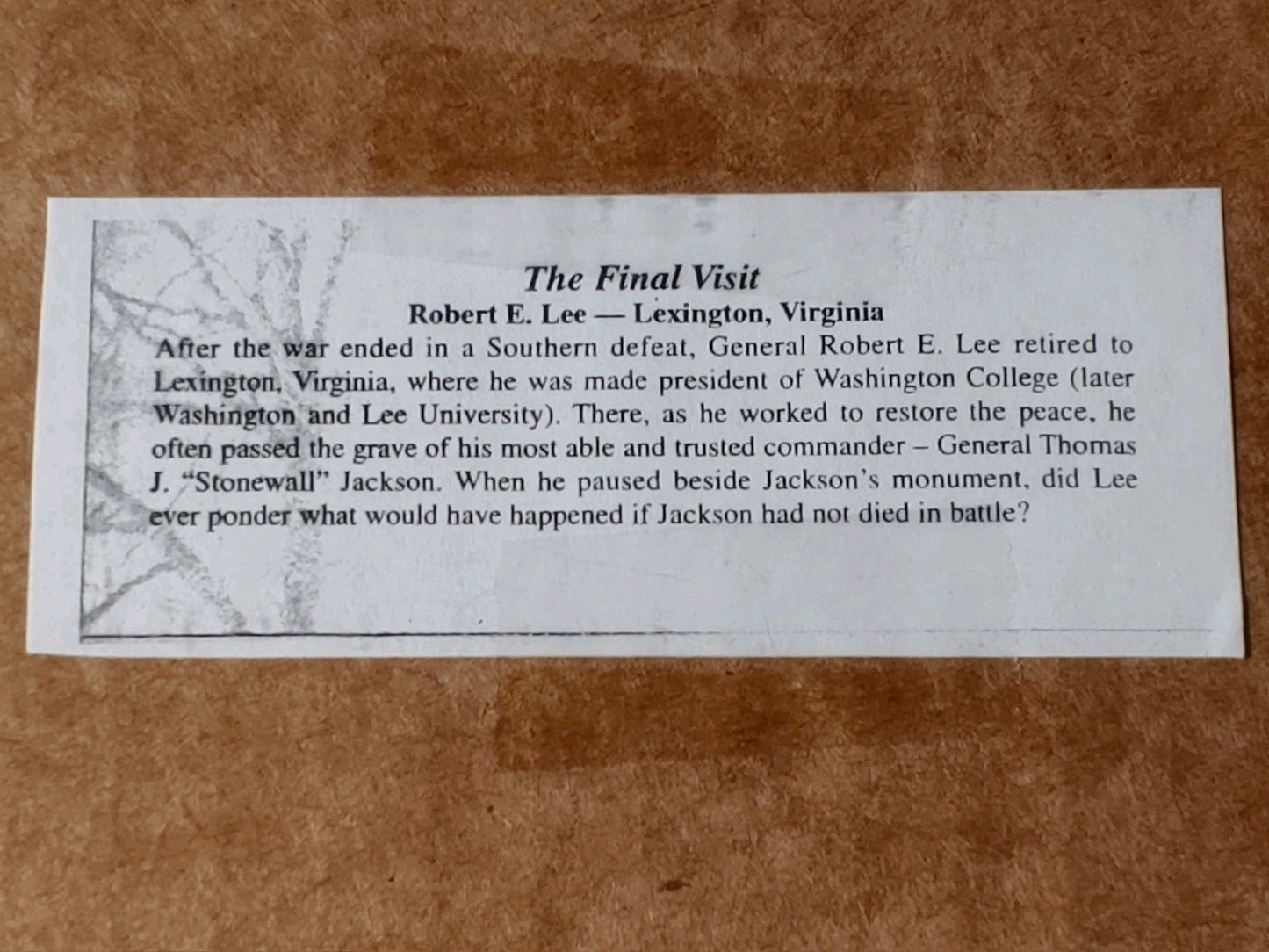 Civil War Photo Currency Reproduction Robert E. Lee 14x11 Framed Matted Sealed