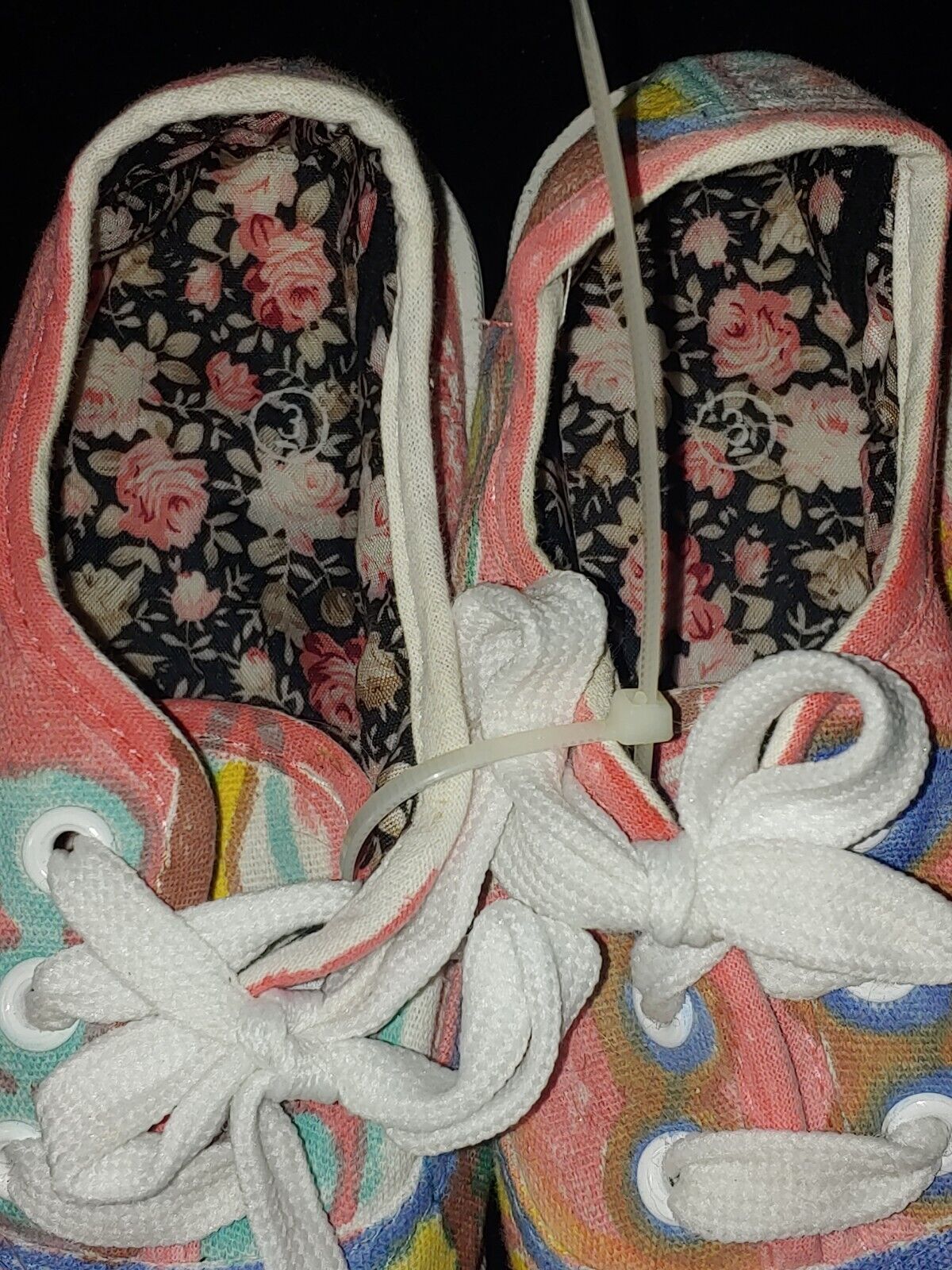 NEW! Vans Handmade Women's Shoes Tie Dye Sneakers Low Top Canvas Size 3