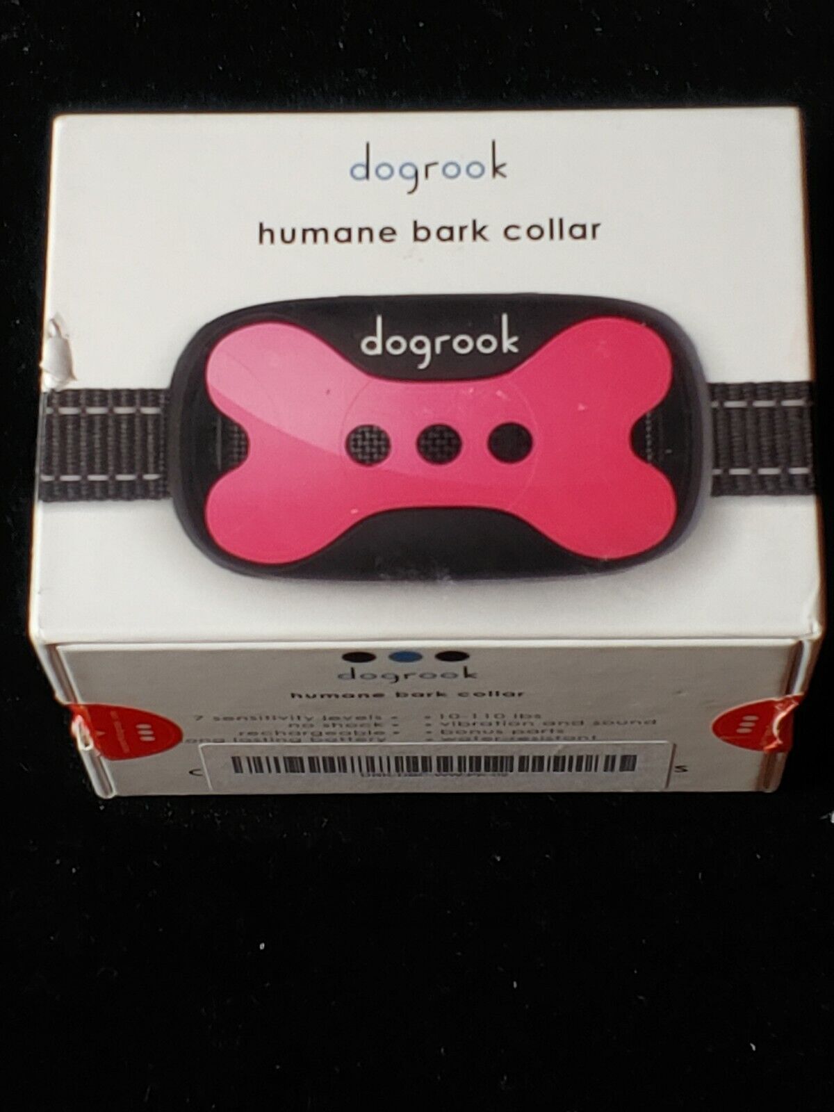 REDUCED! NEW! DogRook Humane No Shock Dog Bark Control Collar Pink
