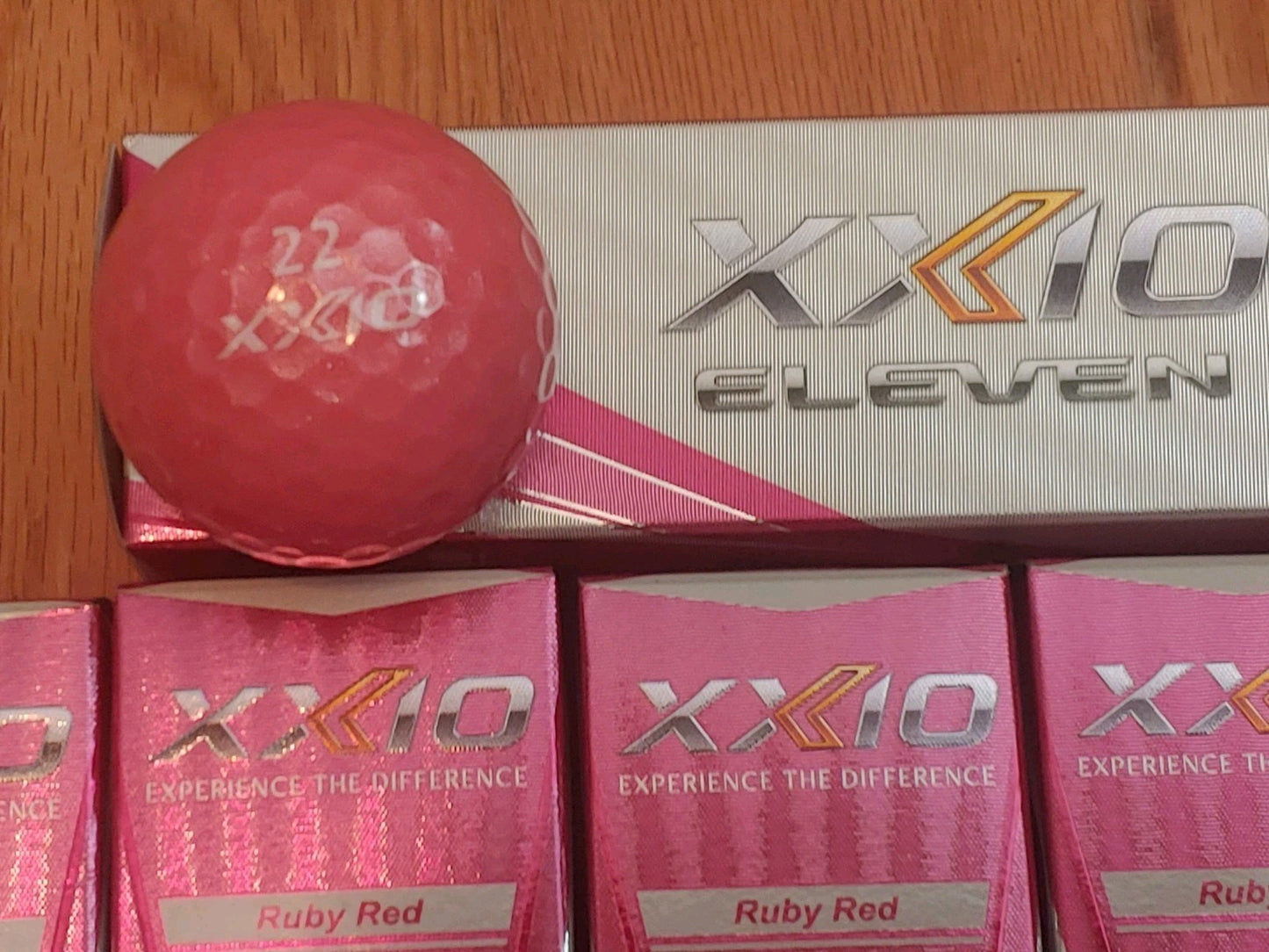 NEW! XXIO Ruby Red Eleven Golf Balls Quantity 22 Assorted Numbers Made in Japan