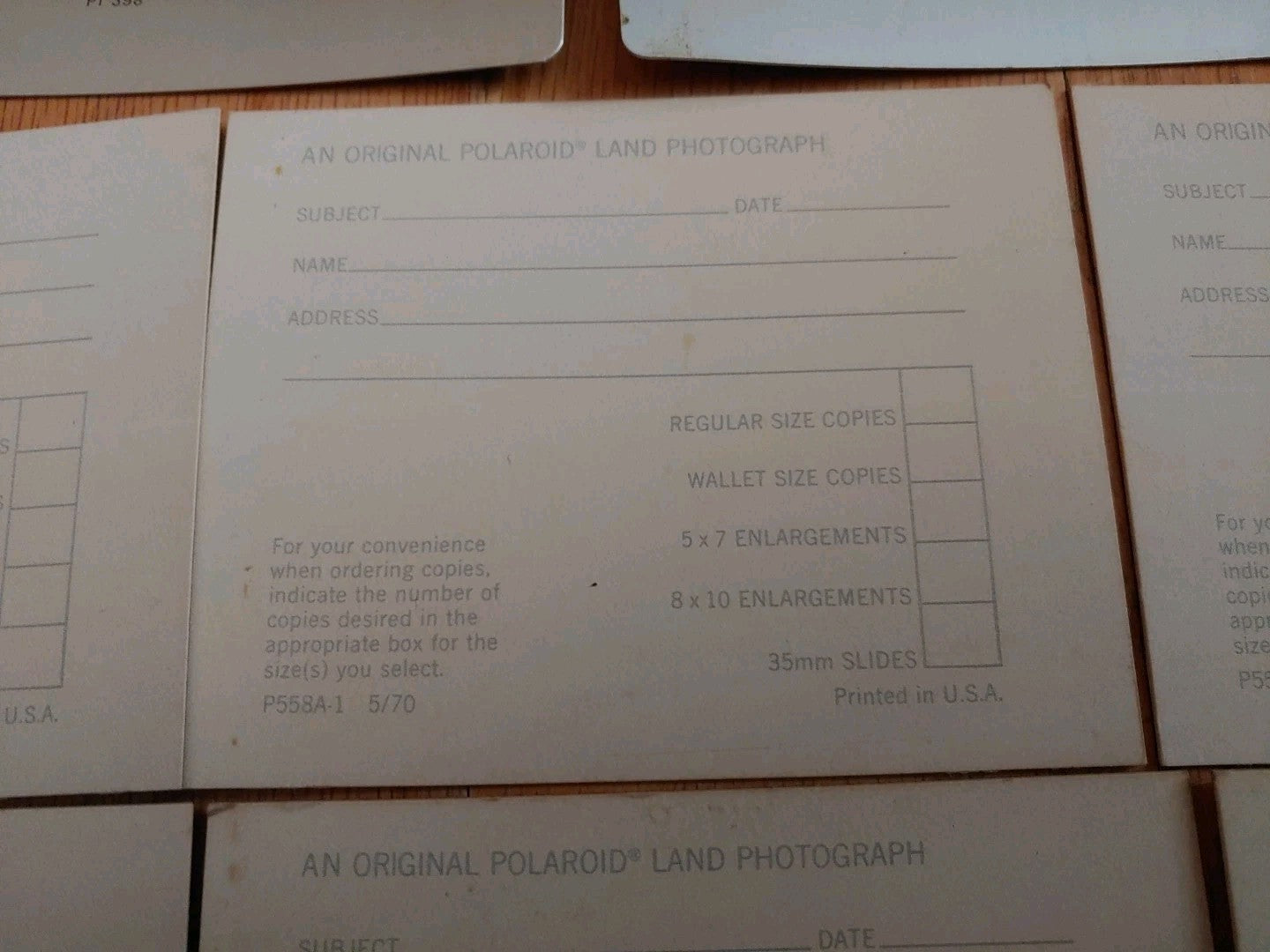 Original Polaroid Polacolor Print Mounts 1970 3.25" x 4.25" Cold Clips #193