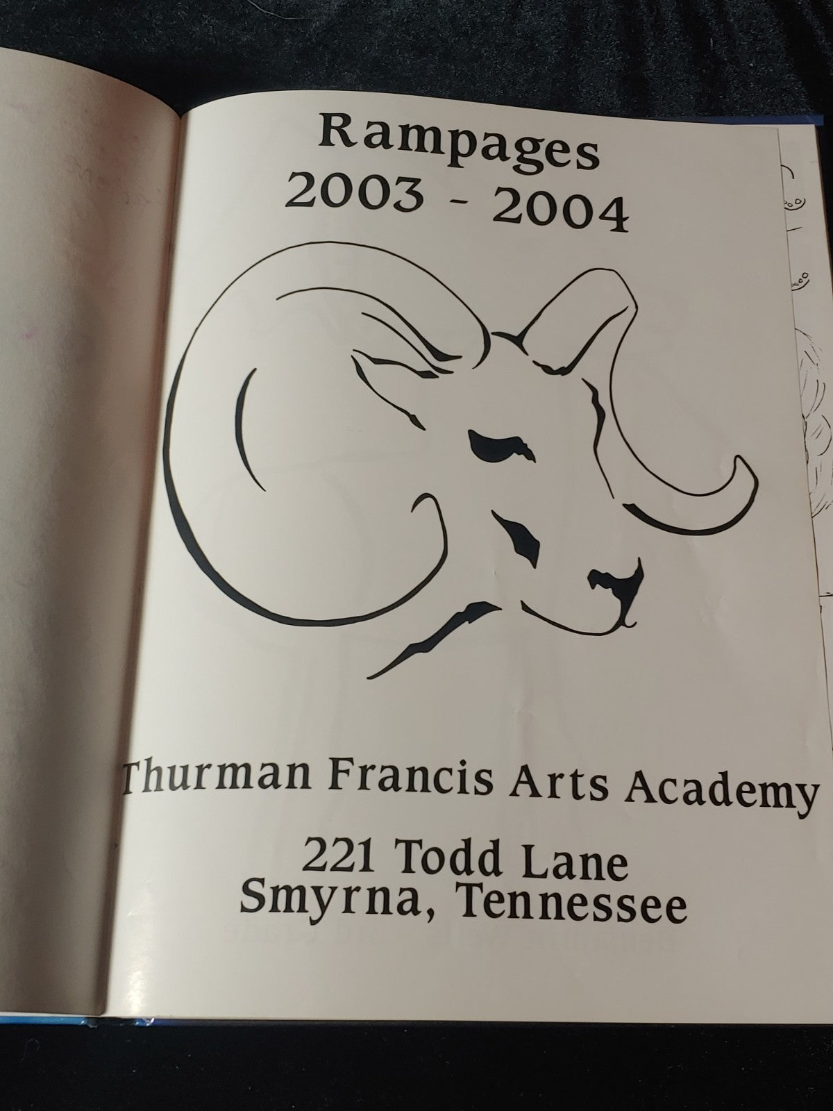 Vintage 2003 Thurman Francis Arts Academy Smyrna TN Yearbook Clean