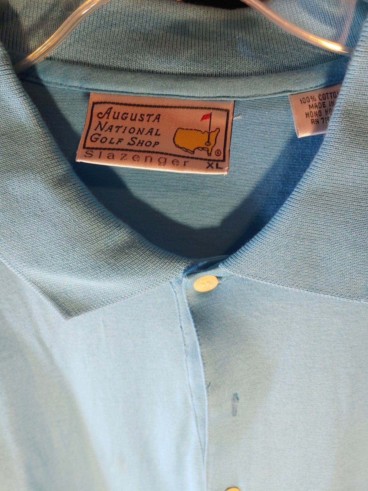 Slazenger Augusta National Golf Shop Masters Blue XL Short Sleeve Polo