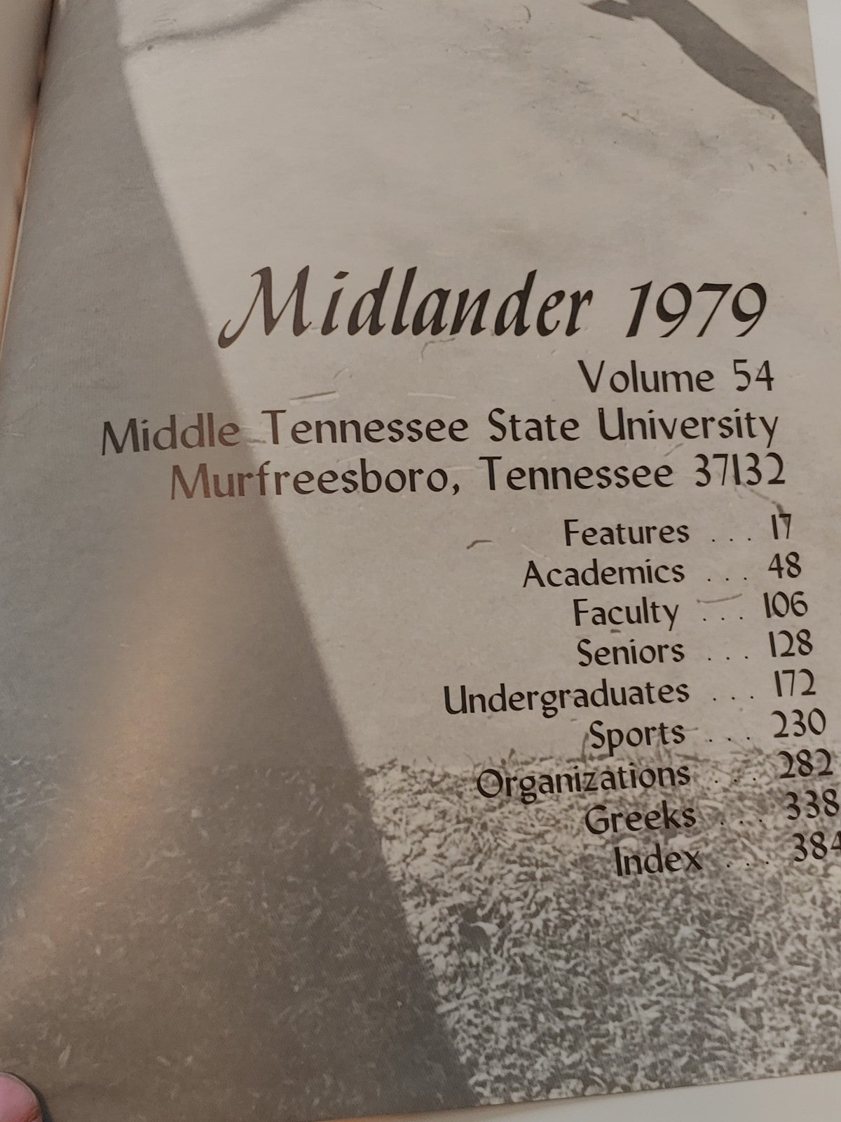 Vintage 1979 MTSU Midlander Annual Yearbook Clean