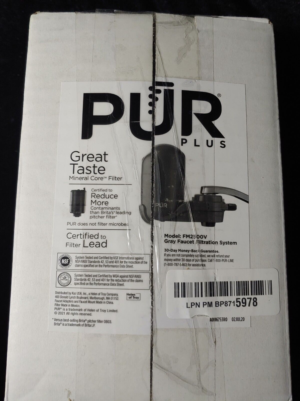PUR PLUS Faucet Mount Water Filtration System, Gray – Vertical GREY Never Used!