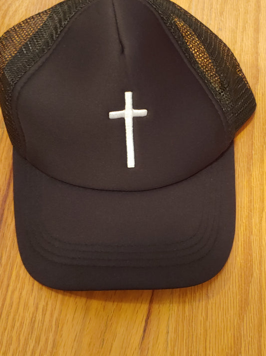 New Christian Cross Jesus Embroidery Black Cap Hat Sealed