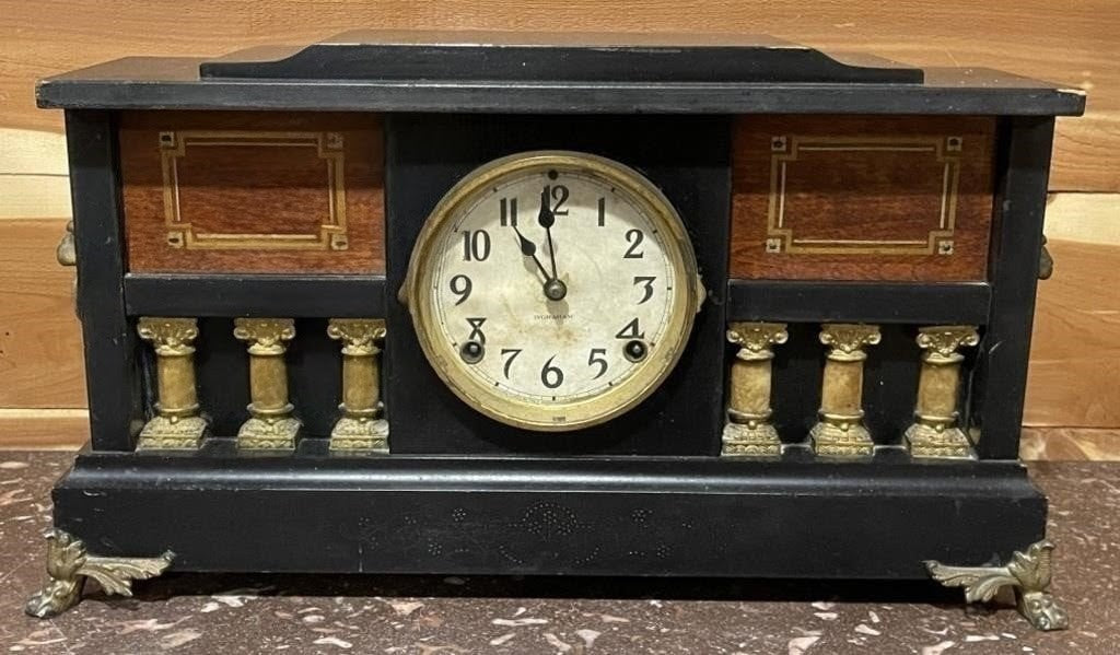 Rare Ingraham Mantel Clock Palace Model Works Great!