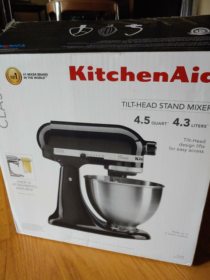 New! KitchenAid 4.5 Quart Classic Tilt-Head Stand Mixer Onyx Black