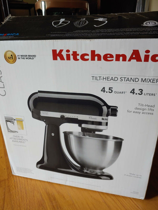 New! KitchenAid 4.5 Quart Classic Tilt-Head Stand Mixer Onyx Black