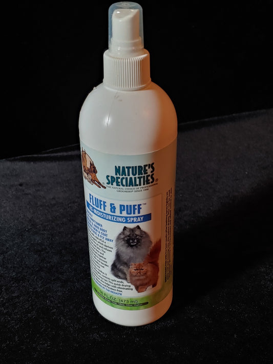 Fluff & Puff Re-Moisturizing Spray by Nature's Specialties for Pro Groomers 16oz