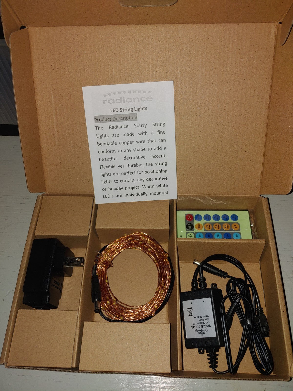 NEW! LED Copper Wire Lights Case of 36 40ft 240 String Dimmable W/ Remote