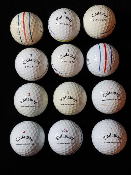 12 CALLAWAY ERC CHROME SOFT GOLF BALLS