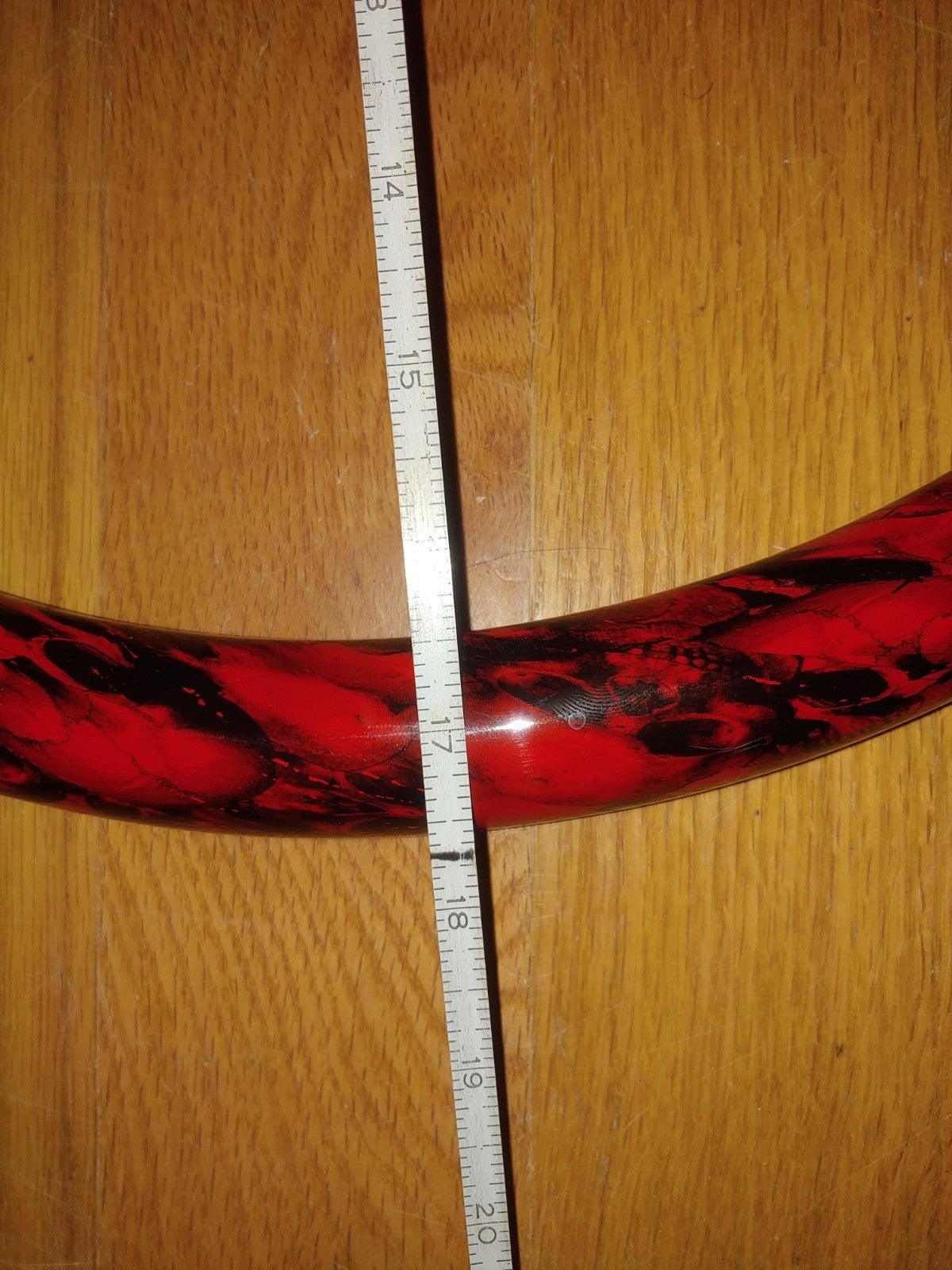 17.5" Red Skull Wood Steering Wheel Chrome Spokes Fits Kenworth Peterbilt Truck
