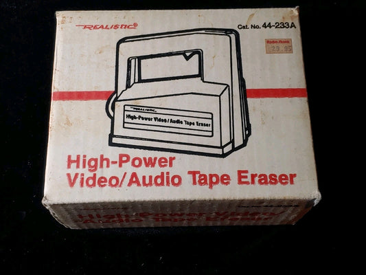 Vtg Realistic Radio Shack 44-233A High Power Bulk Tape Eraser W/Box