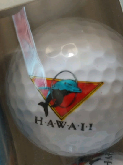 12 Sealed Vintage Spaulding Golf Balls Hawaii 4 Different Logos