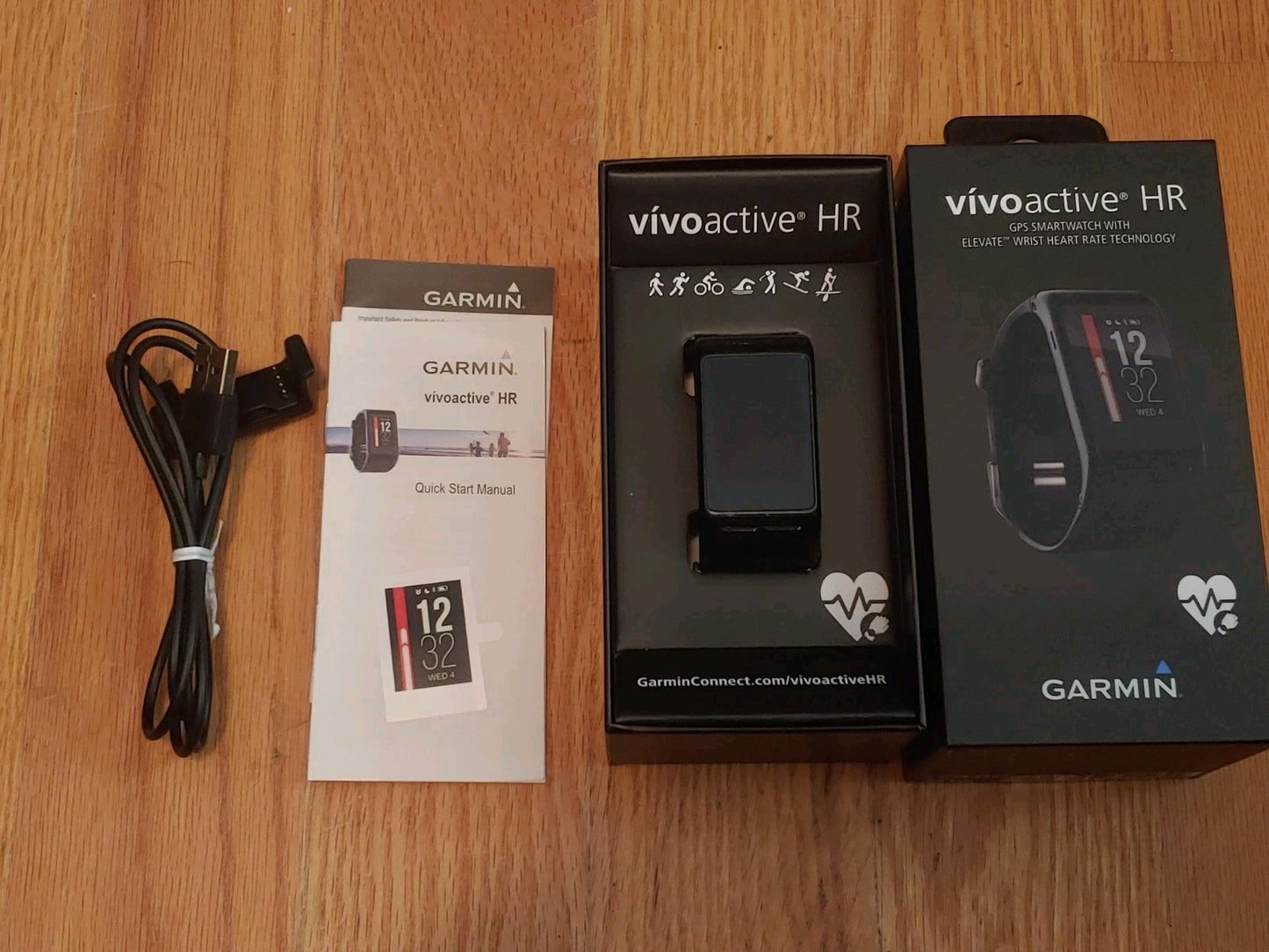 Garmin Vivoactive HR Heart Rate Monitor Regular Size Sport Watch Black