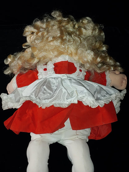 1987 RARE Xavier Roberts Talking Cabbage Patch Kids Blonde Wavy Hair Brown Eyes