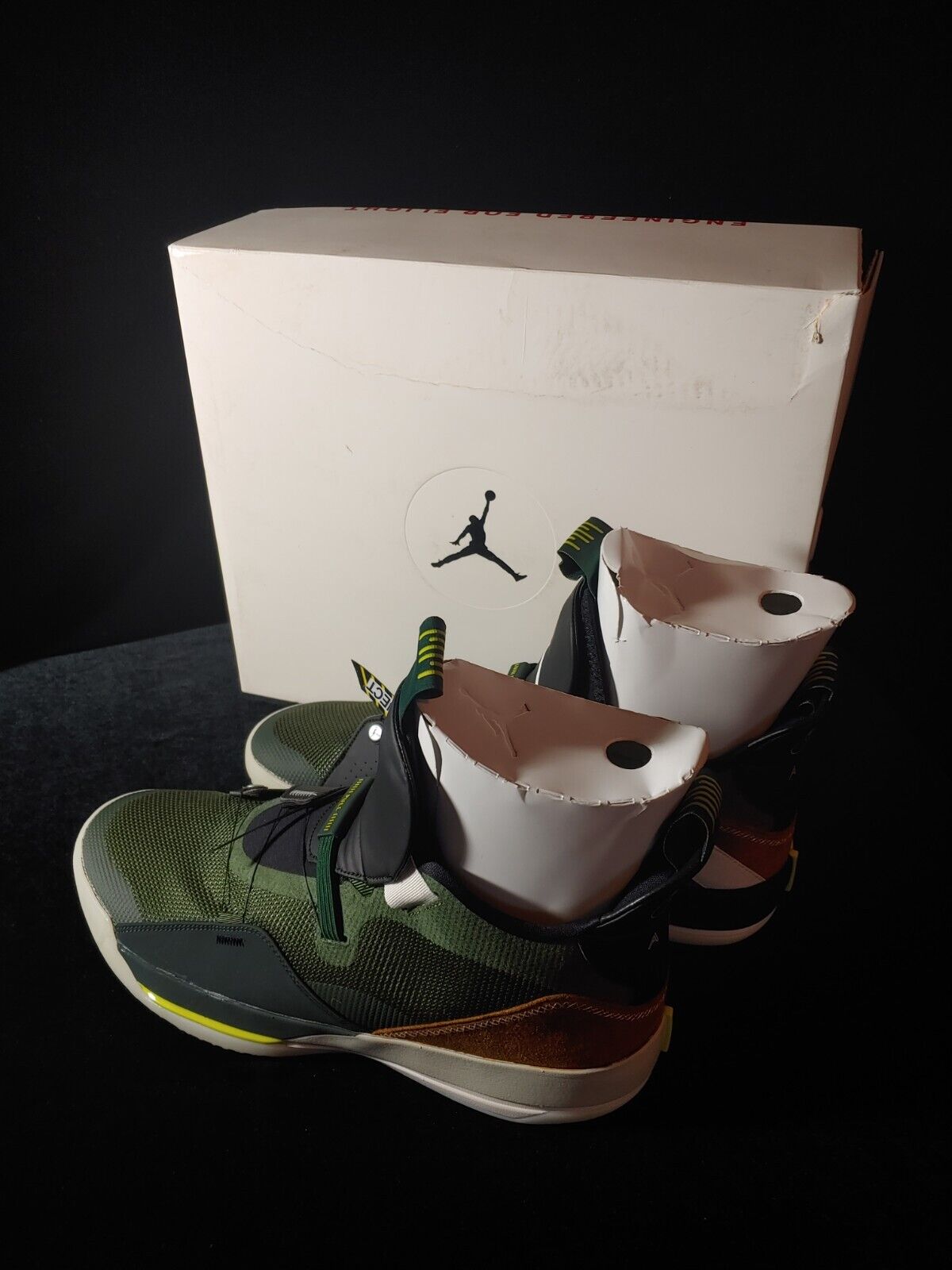 NEW! Air Jordan XXXIII NRG Army Olive Sail/Blk Military Men’s Size 14 Shoes