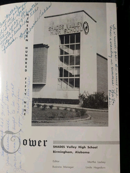 Vintage 1959 Shades Valley High School Birmingham Alabama Yearbook Annual