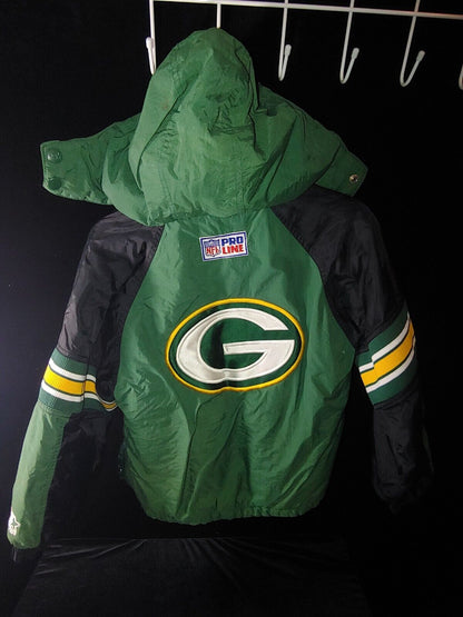 NFL Green Bay Packers Starter Pro-Line Jacket Pullover Youth S Half Zip