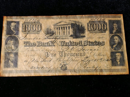 3 Vintage Paper Money Bills Most Likely Reproductions $10 $1000 $150