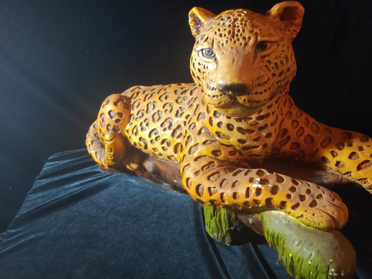Vintage  Ceramic Tiger Sculpture Large 29"x12"x12"
